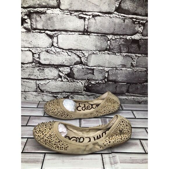 Sam Edelman Blair Beige Leather Slip On Ballet Flats Women’s Sz 7.5M US/38.5EU - Picture 9 of 16